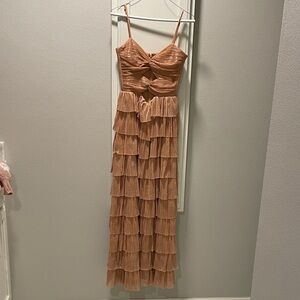 Gianni Bini Peach Layered Maxi Dress